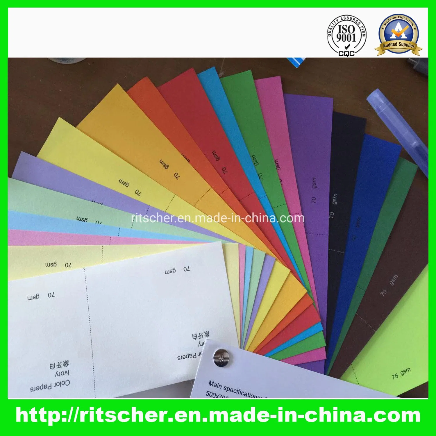 Color Kraft Paper & Craft Paper Packaging Paper Glitter Paper with Certificate