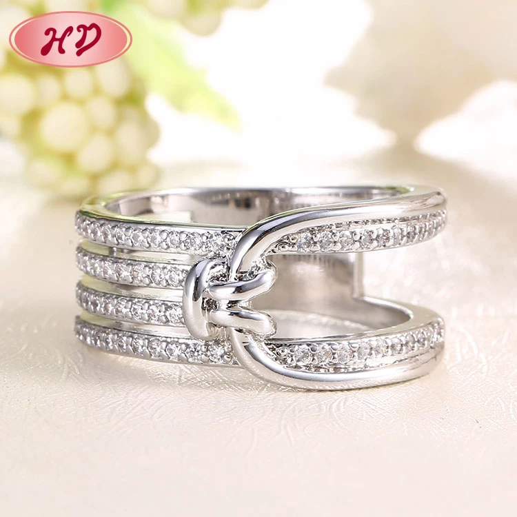 Popular Product Colored Jewelry Wedding Fine Delicate Rainbow Stacking Silver Engagement Rings