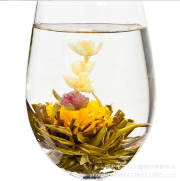 El té chino de alta calidad artesanal de bola de flores de té negro té chino
