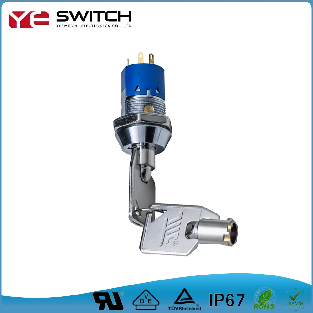 UL Certified Lock Electrical Single Pole Keylock Switch for ATM