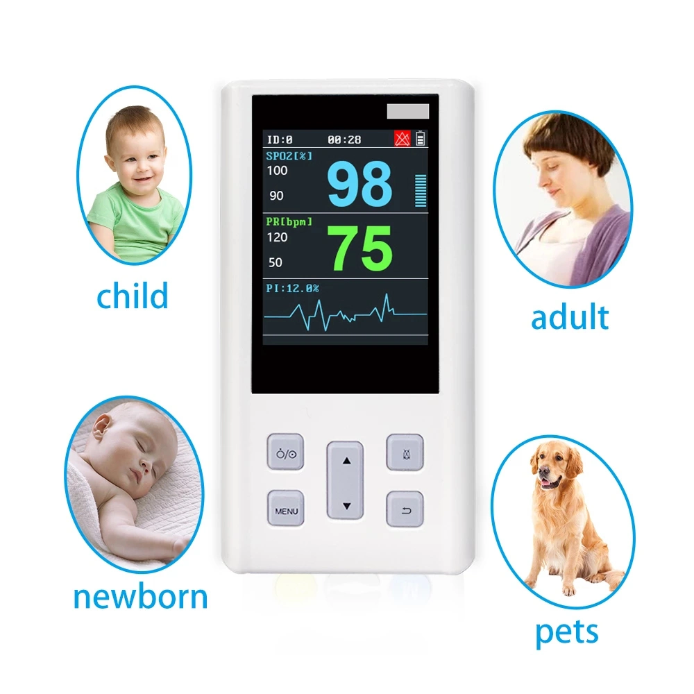 2.8"TFT Handheld Pulse Oximeter Neonate Child Adult Medical Heart Rate Monitor