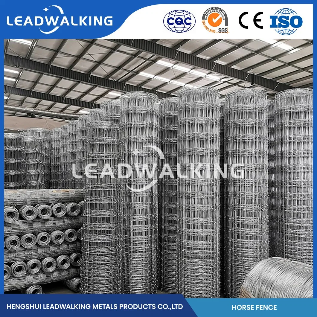 Leadwalking Metal Livestock Fencing OEM Customized Cattle Fence 4X4 Manufacturers China 0.8-2.5 Height 3 Rail White Vinyl Horse Fence Wire Mesh