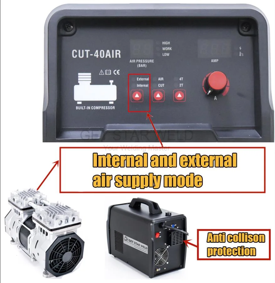 OEM Support Use CNC Small Outdoor Use Plasma Cutting Machine Quality Cut 40 AMPS New Portable Air Plasma Welder