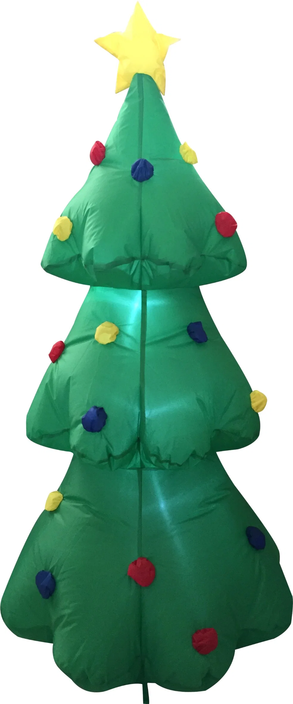 4FT Natal Árvore Verde com cordões de luz multicoloridos decoração insufláveis