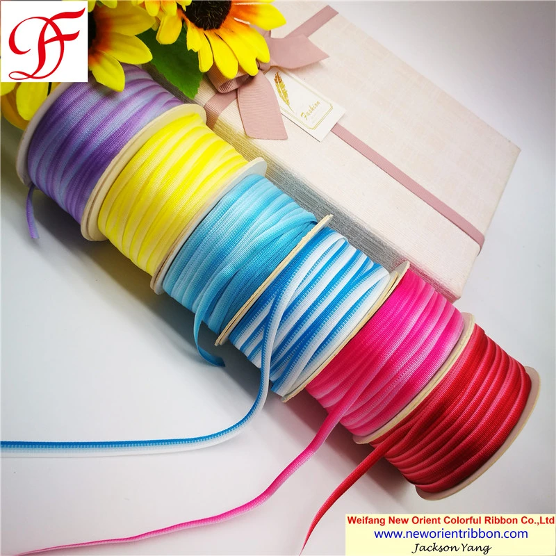 Hot Selling Color Woven Yarns Rainbow Taffeta Ribbon for Gift/Packing/Wrapping/Bow/Xmas/Garment Accessories