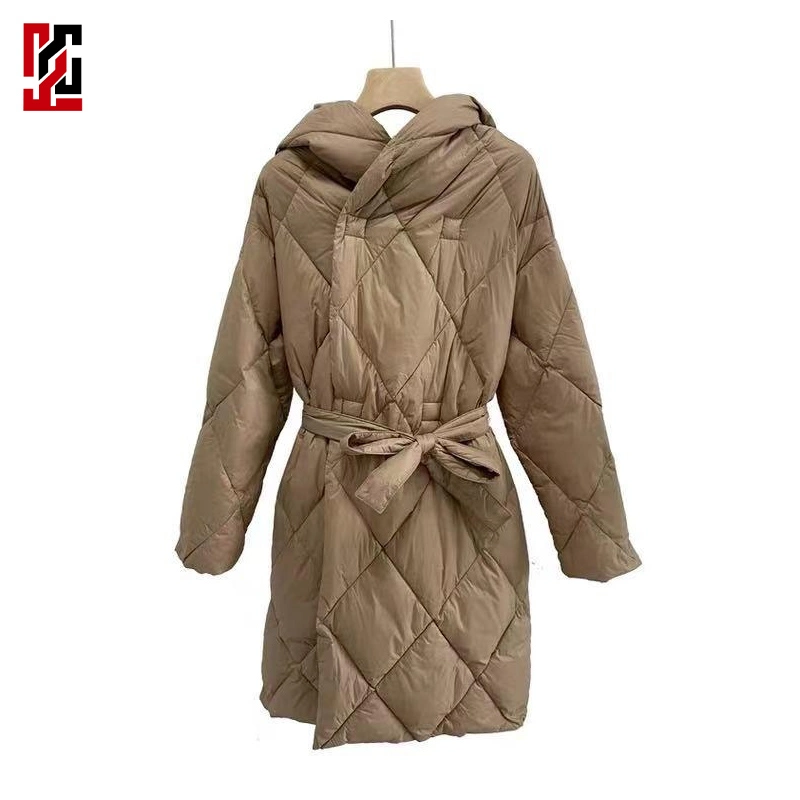 Frauen Daunenjacke Lange Mode Mantel Winter Warm Outdoor