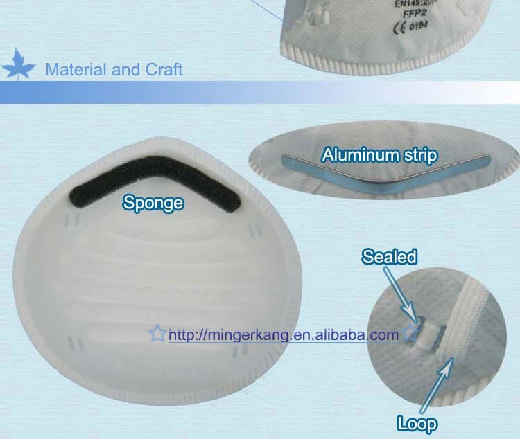 Actived Carbon Dust Mask Without valve Cup Mask