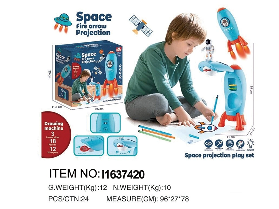 Space Rocket Drawing Projection Machine No Include Battery OEM/ODM Factory Direct Sales Wholesale Intellectual Educational Toys Kids Toy Educational Toys Child