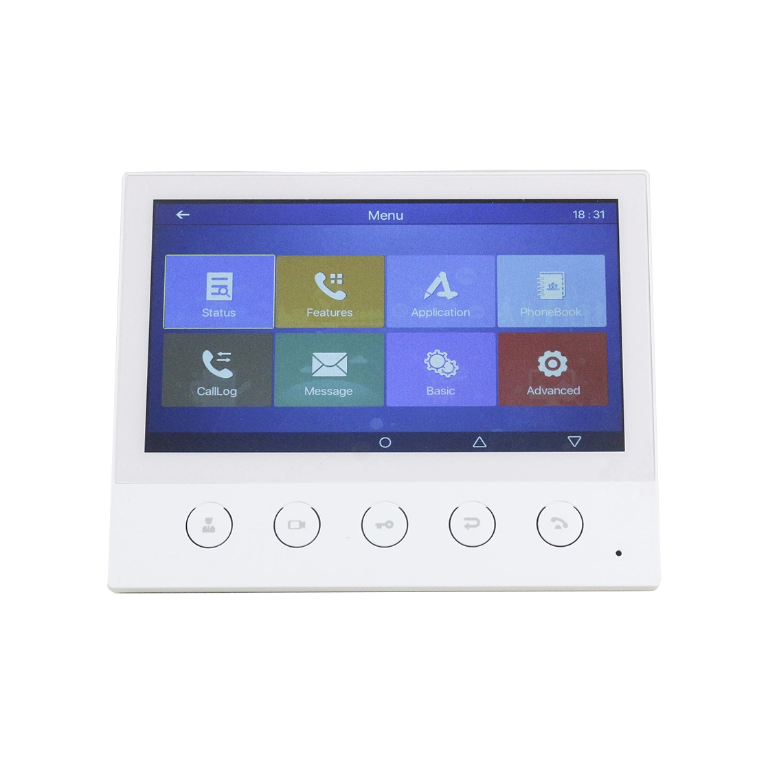 Professional Hot Selling Top Seller OEM Smart 7 Inch Color Touch Screen SIP Indoor Station with 5 Function Audio Eco IP SIP PA System