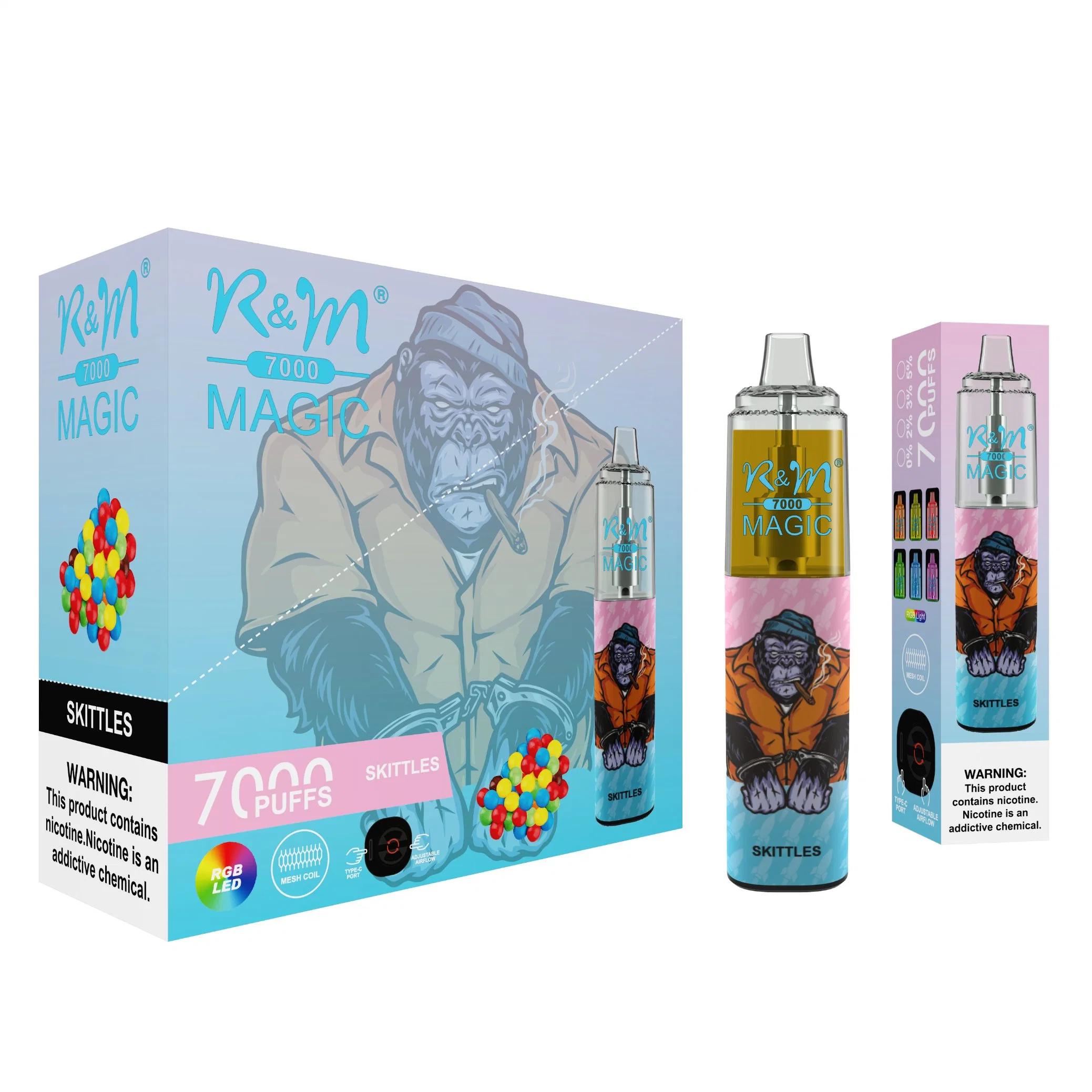 Waka 7000 Kubik Vape Kk Energy Eluxs Randm E Cig Disposable Vape