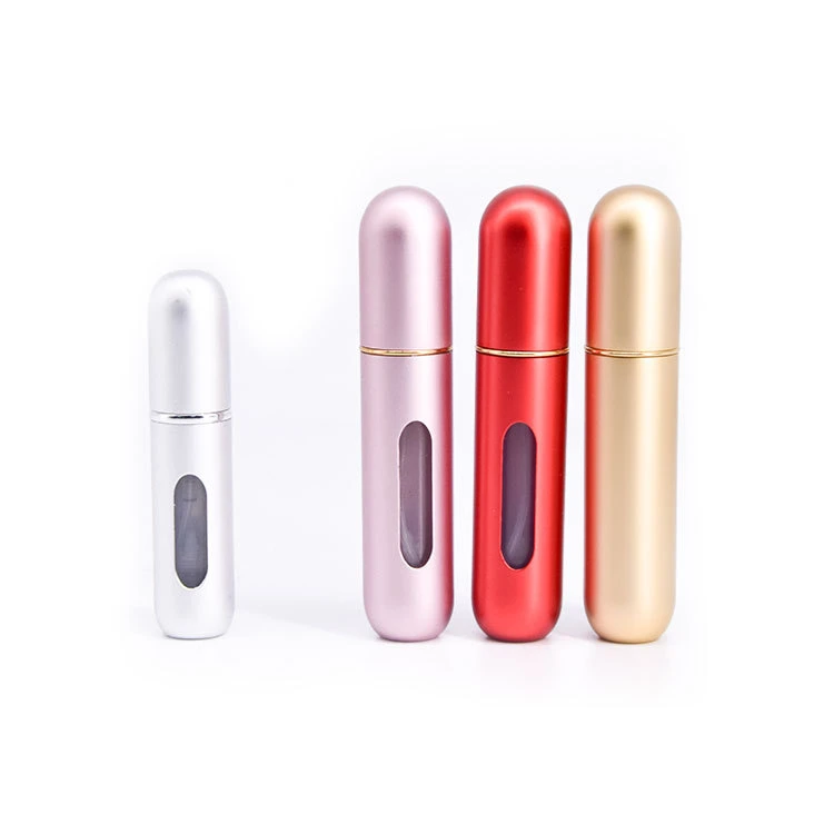5ml Easy Fill Refillable Travel Perfume Atomizer Pump Spray Small Vials Top Quality Perfume Spray Container Aluminum Bottle