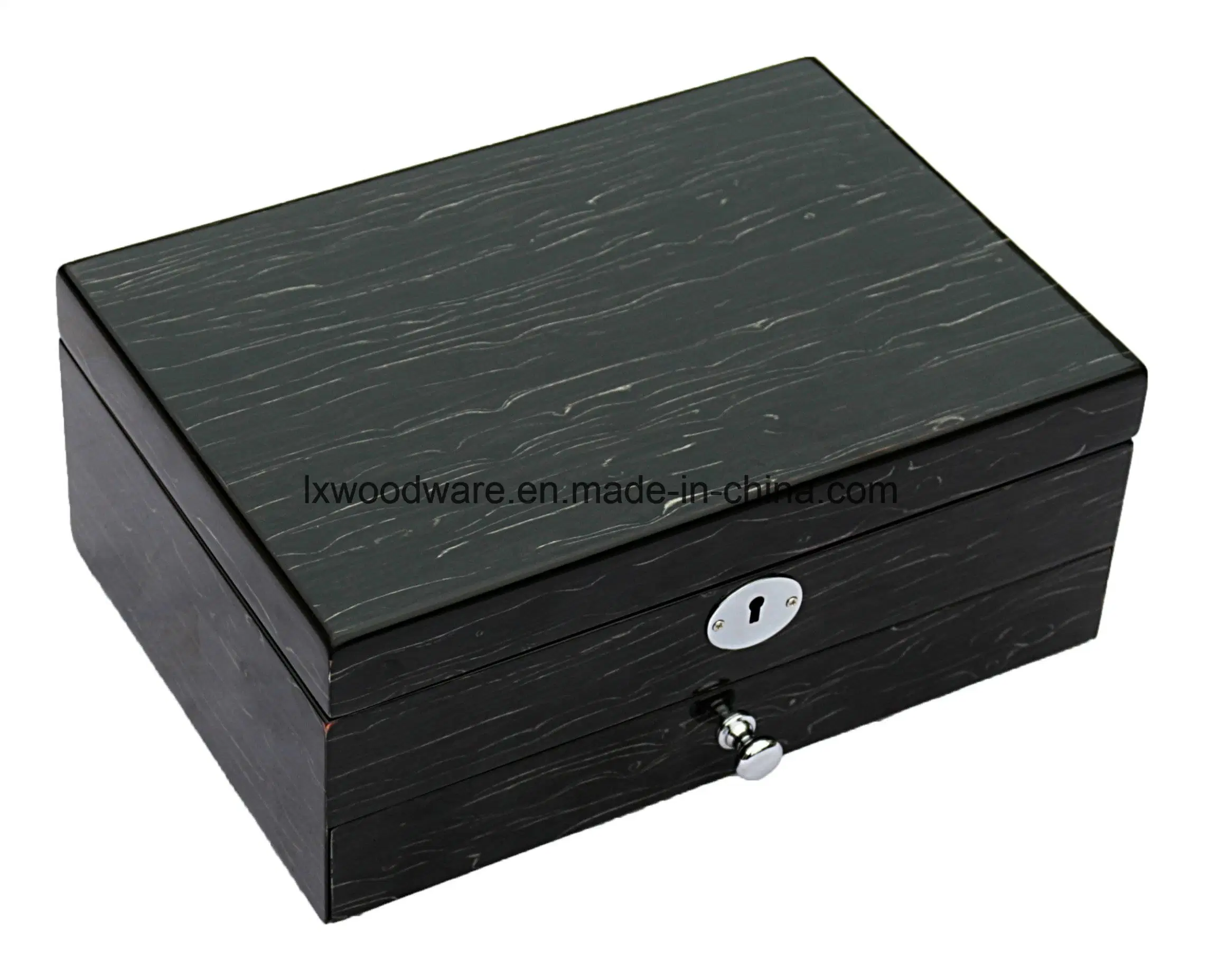 MDF Piano Finish Wooden Jewelry Storage Packaging Gift Box Case