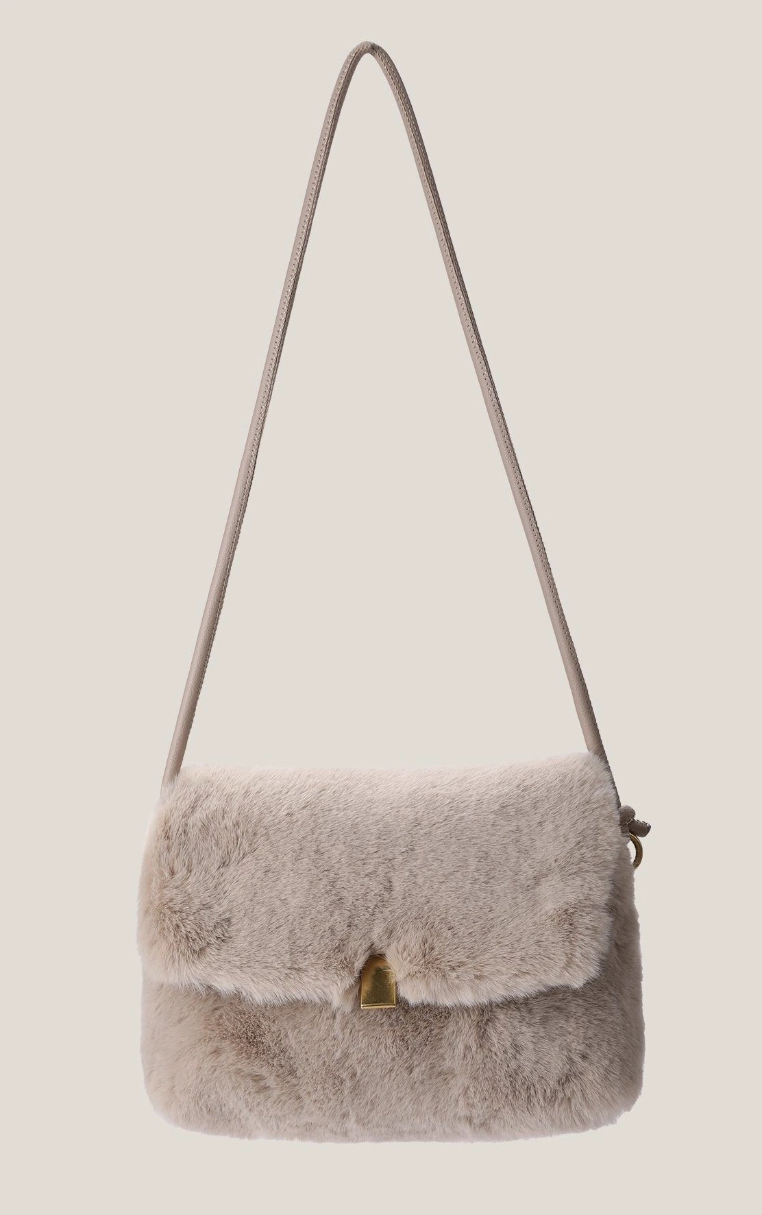 Autumn Winter New Fashionable Fur Lamb Chain Small Square Shoulder Bag