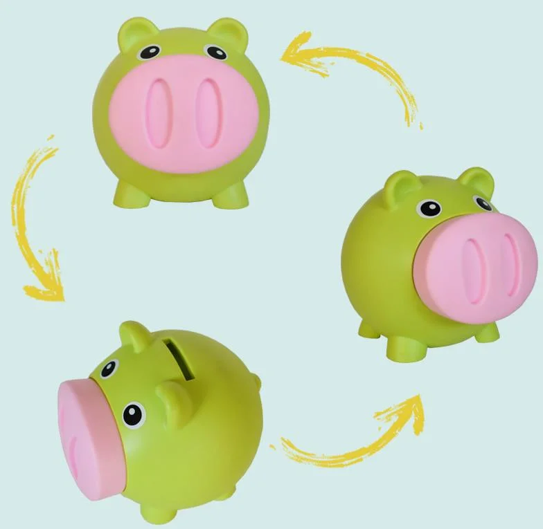 الجوت الترويجية شكل بيغ بنك Piggy بنك بلاستيك Piggy Bank خنزير