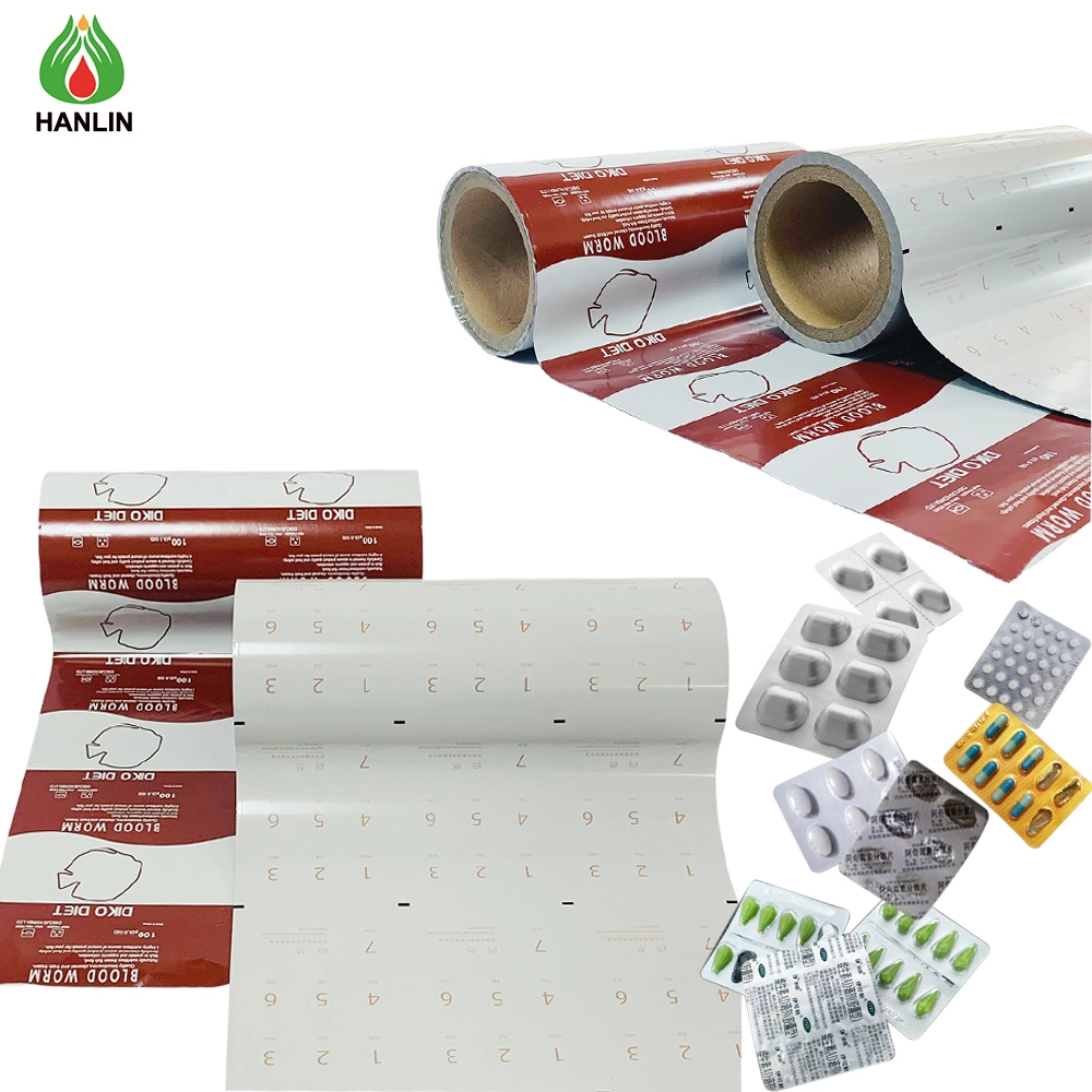 Envase farmaceúticopersonalizado rollo de película de plástico impreso aluminio laminado con lámina Rollblíster Lámina de embalaje