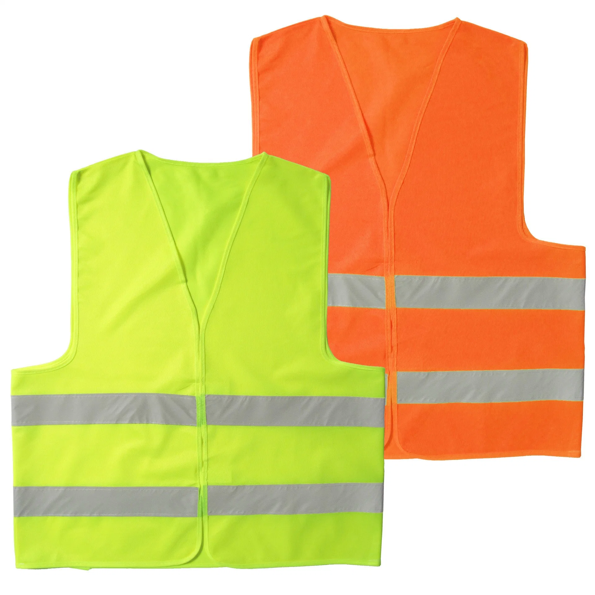 Veste de sécurité réfléchissante orange vif et jaune vif