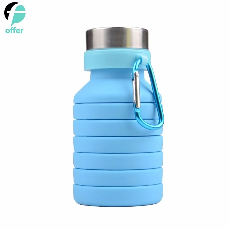 Collapsible Coffee Cup Silicone Folding Cup/Mug Sport Bottle with Lids - Foldable &amp; Portable &amp; Lightweight Travel Cup for Outdoor Camping Hiking