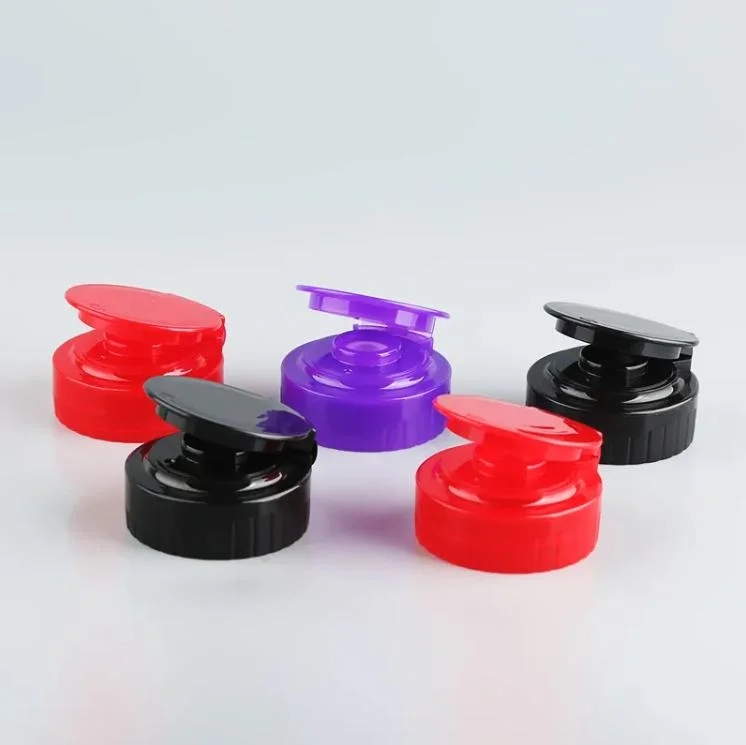 Customized 38/400 Colorful Plastic Lids Bottle Cap Flip Top Cap