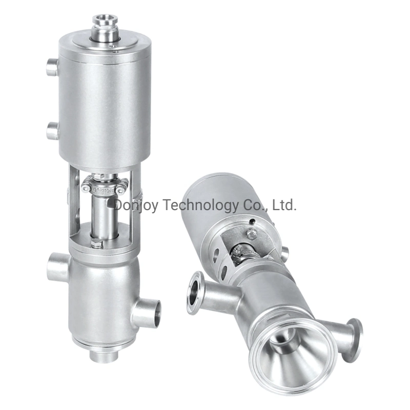 FDA Stainless Steel Divert Seat Valve with Stainless Steel Actuator