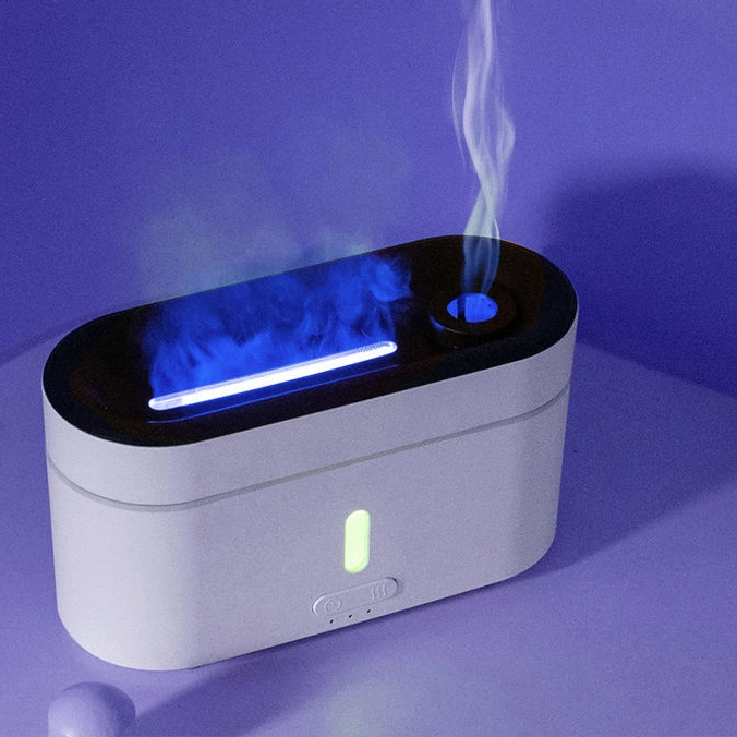 Ultrasonic Flame Oil Aroma Diffuser Essential Mini Desktop Fire Air Humidifier Diffuser