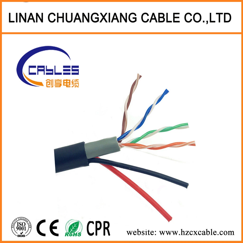 LAN Cable Siamese Wire UTP Cat5e+2c Power Cable