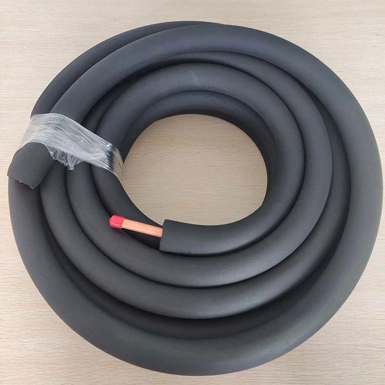 Black Rubber 50m 15FT Insulation Copper Tube Air Conditioner HVAC Parts