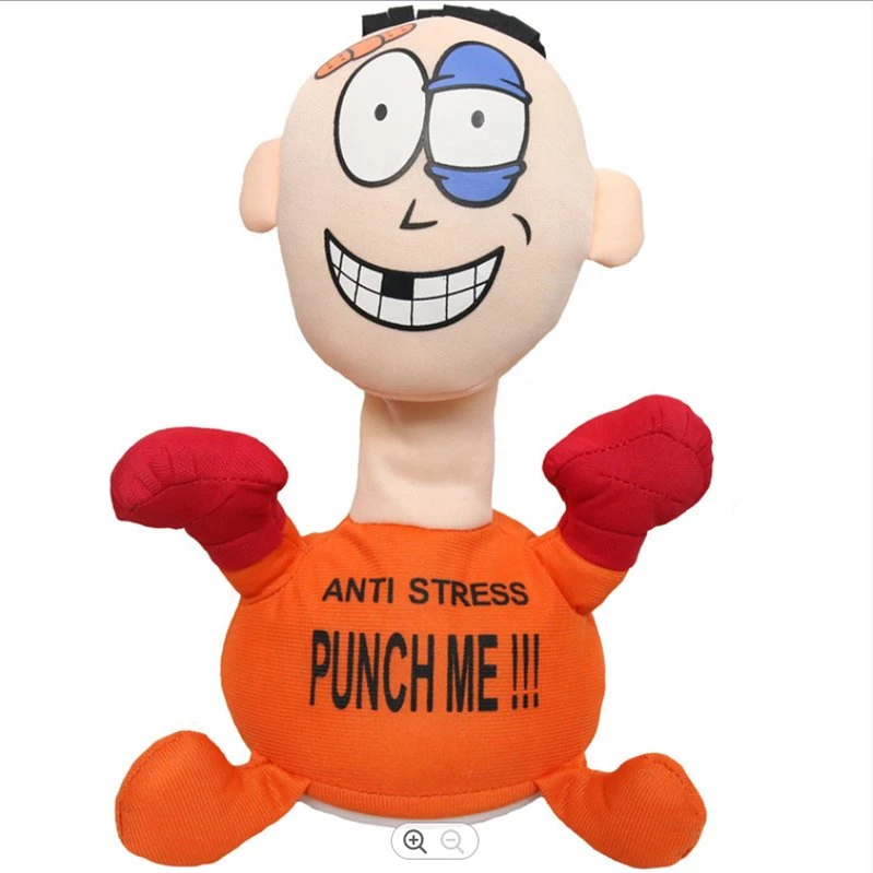 Electric Plush Anti Stress Doll Electric Anti Stress Punch Me Plush Doll Scream