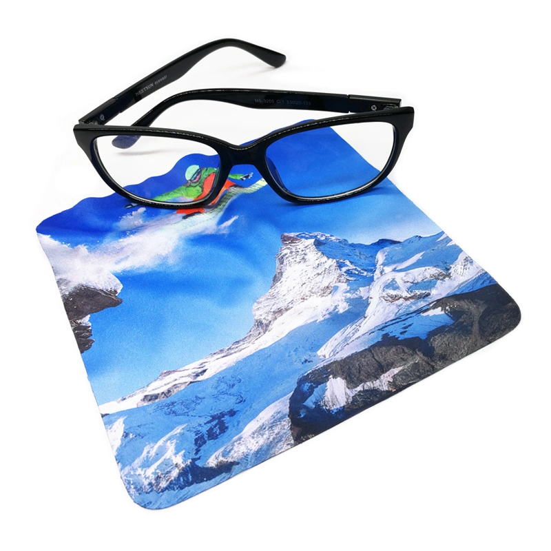 Impressão personalizada de esqui de microfibras Óculos Óculos Pano de limpeza