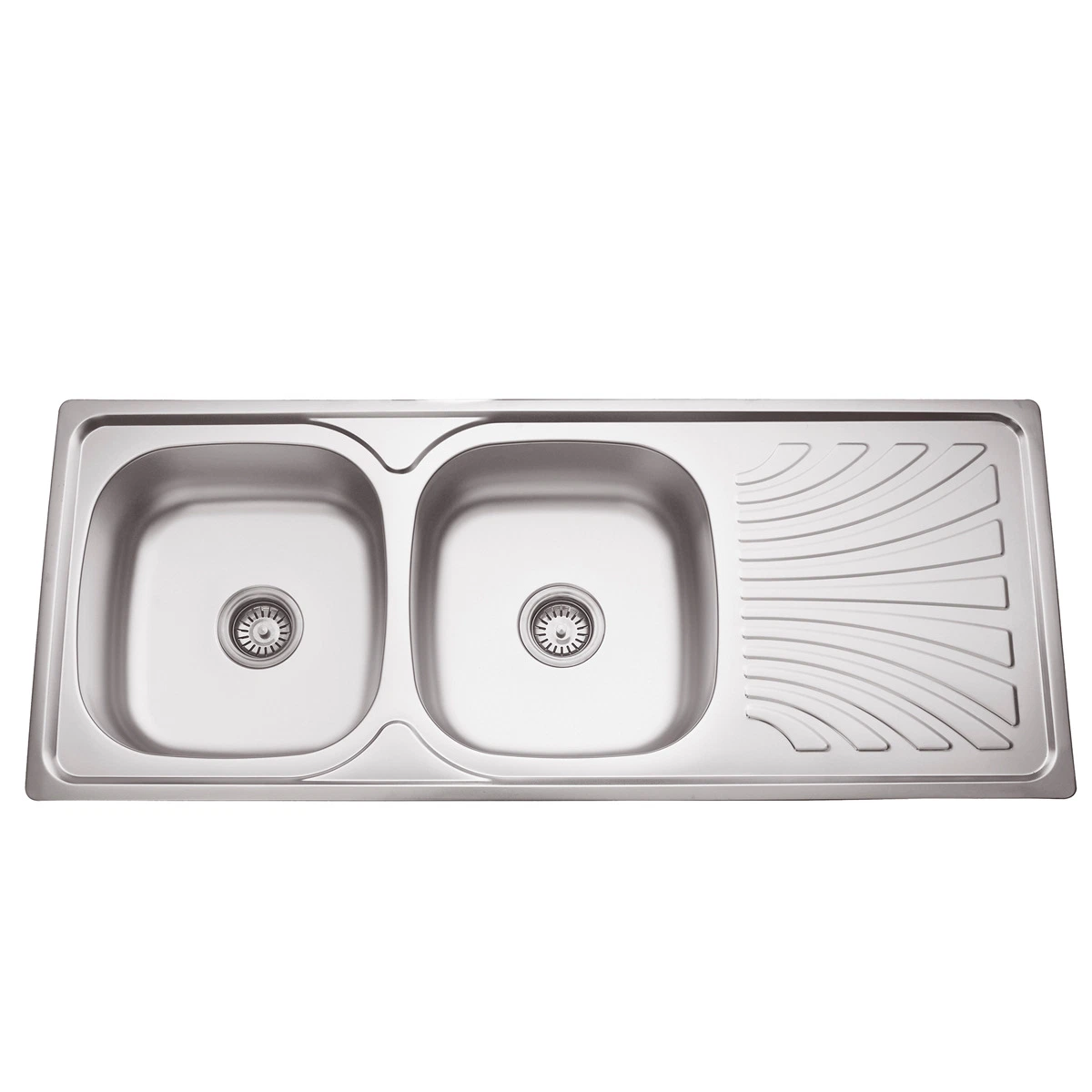 Stainless Kitchen Double Bowl with Drain Sink Wda12050-F