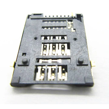 SIM Card Connectors, 6 Position with Copper Alloy Contact