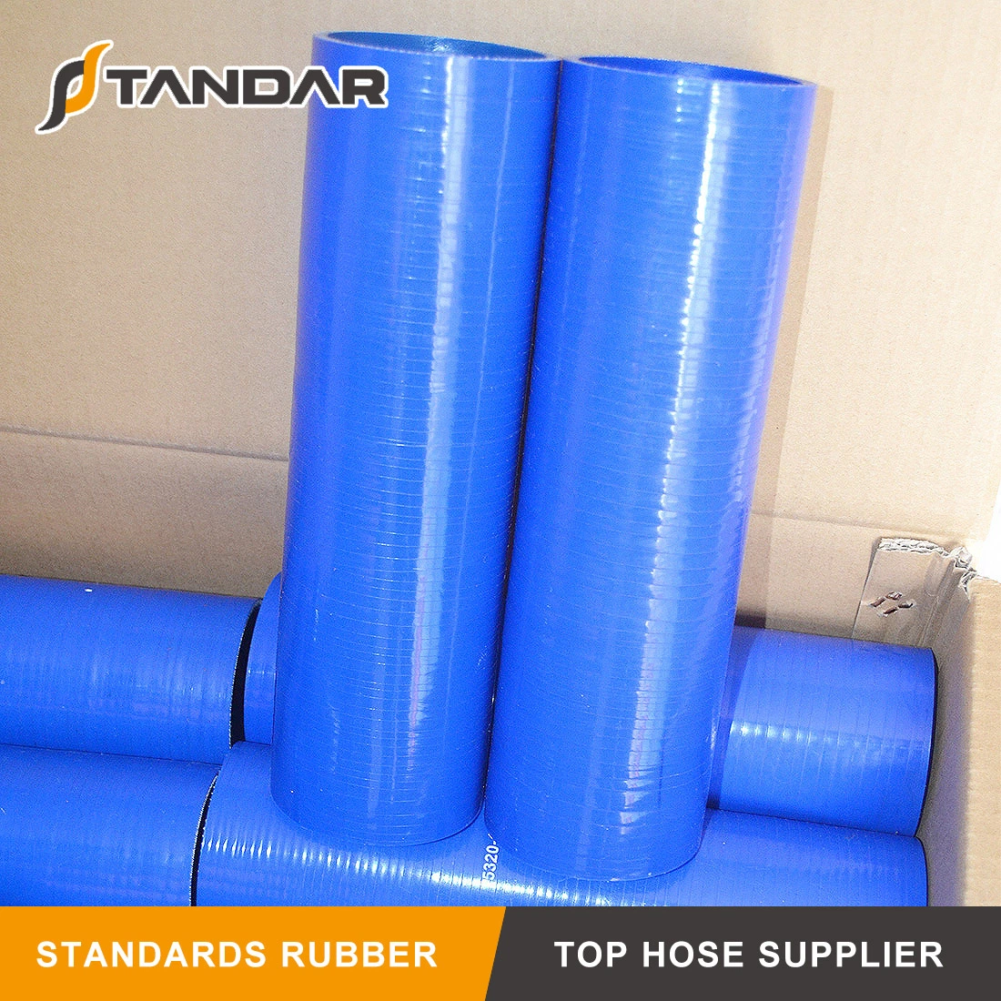 Blue Abrasion Resistant Meter Straight Rubber Silicone Hose