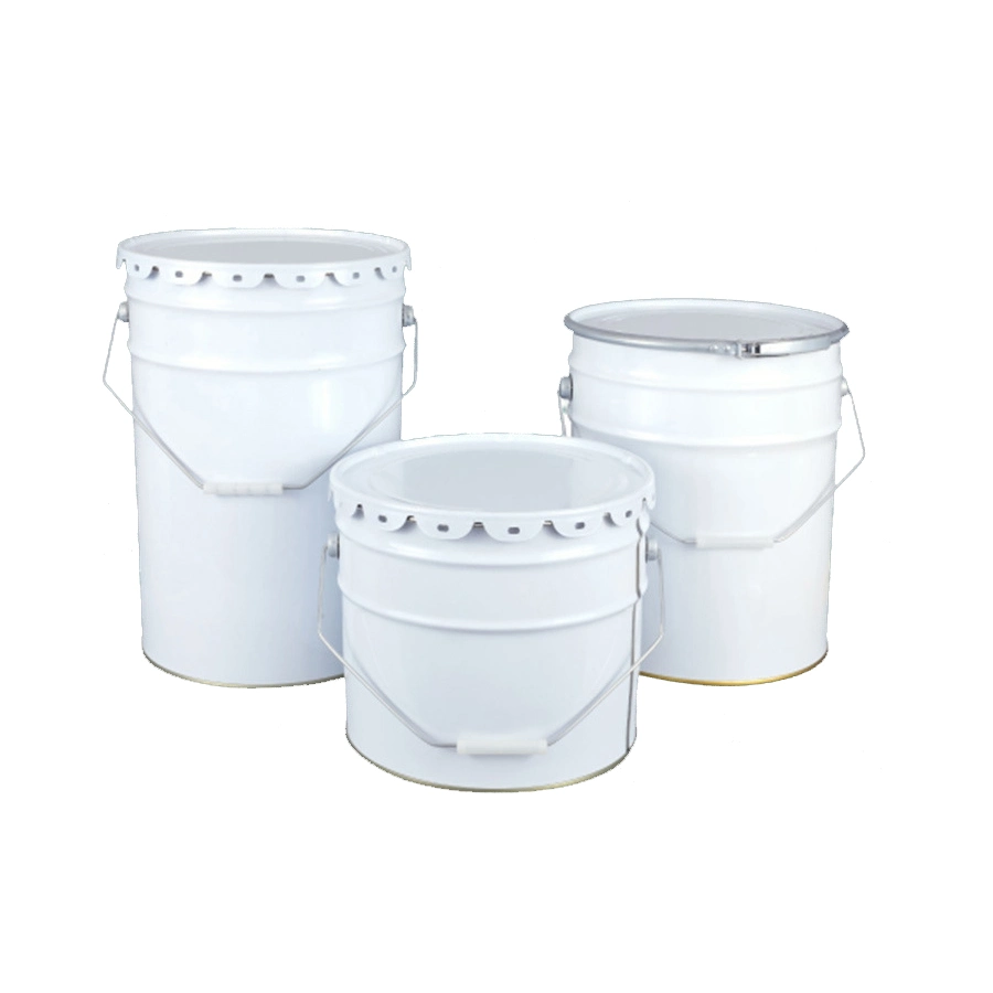 Hot Sale un White Toilet Iron Bucket Contenedores de químicos transparentes