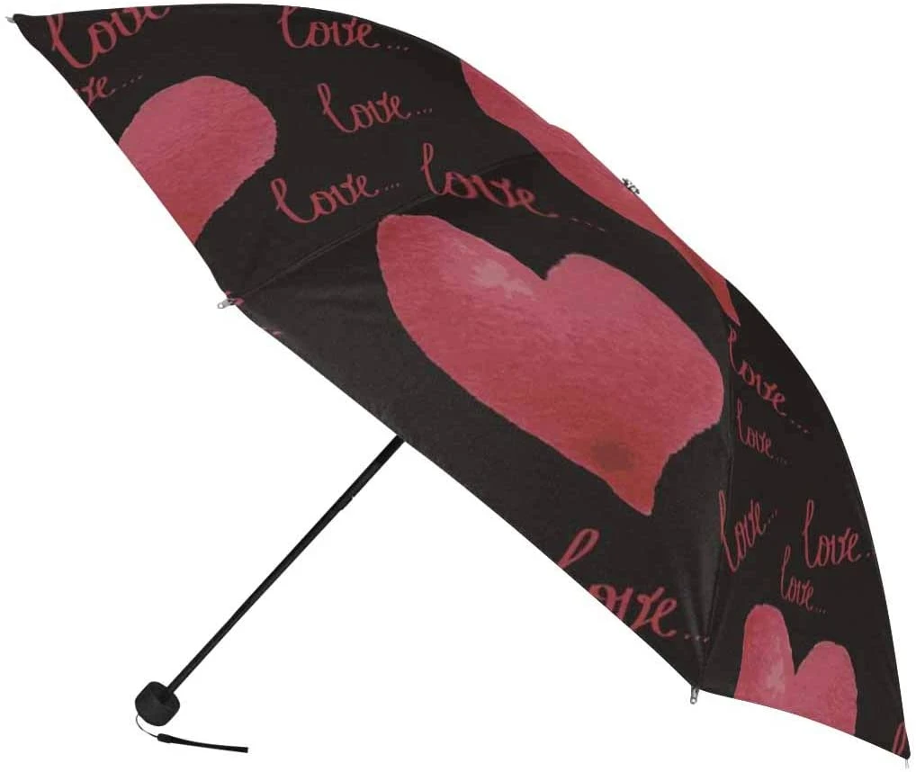 Made From 100% Polyester Fabric Heat Sublimation Printed Custom Anti Sun UV Foldable Travel Compact Umbrella