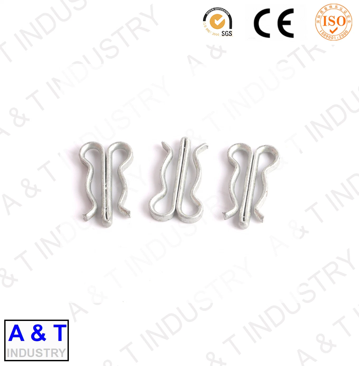 Steel Zinc Plated Industry R Type Hair Pin Chain Hook Metal Key Ring in Best Rigging Hardware Manufacturer