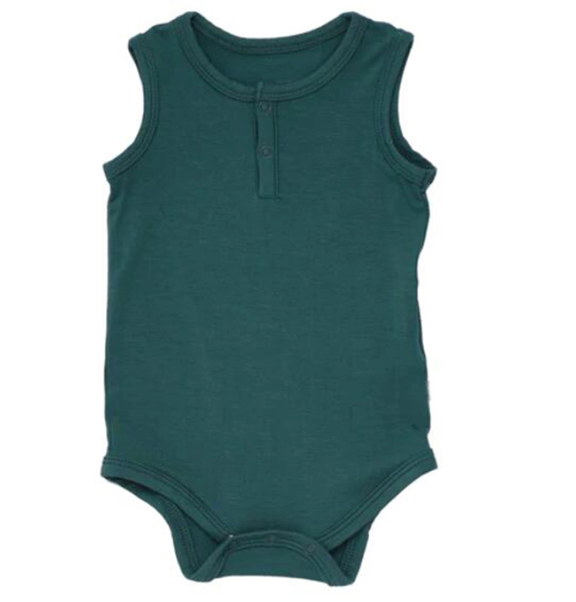 Sustainable Baby Clothes Sleeveless Romper 95% Bamboo Viscose 5% Spandex Baby Wear