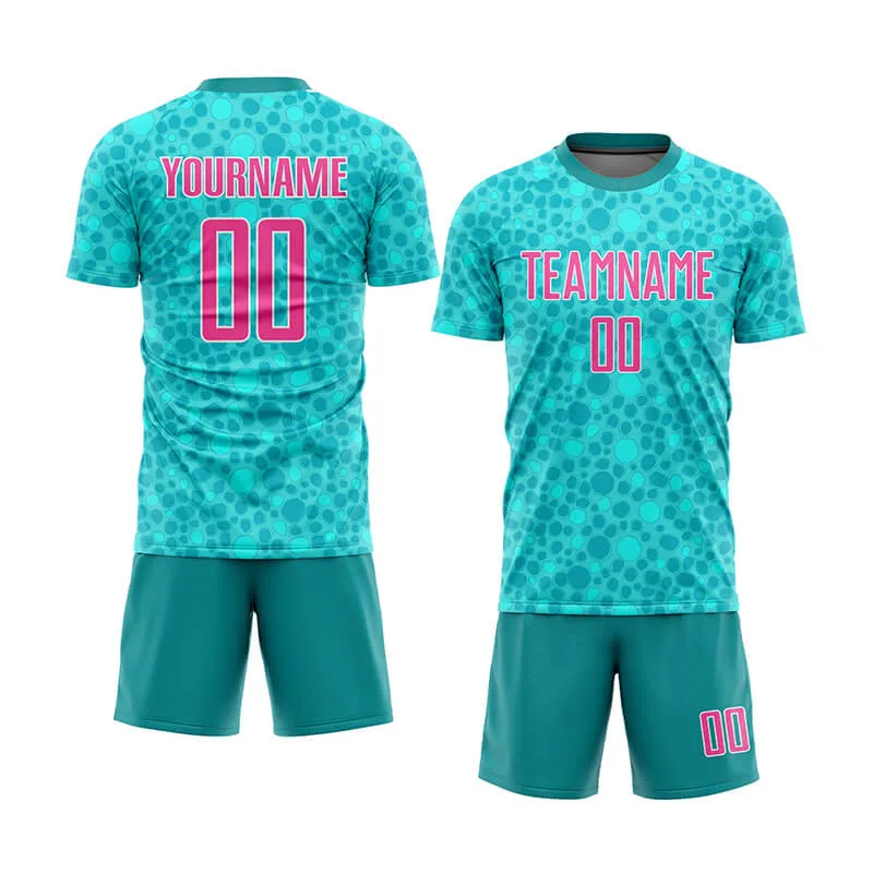 Custom Short Sleeves Football Uniform Sublimation Printed Adults Men Soccer Wear for Club