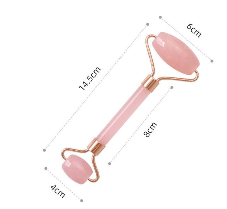 أداة تدليك الوجه تضع Rose Quartz Jade Roller وGua Sha