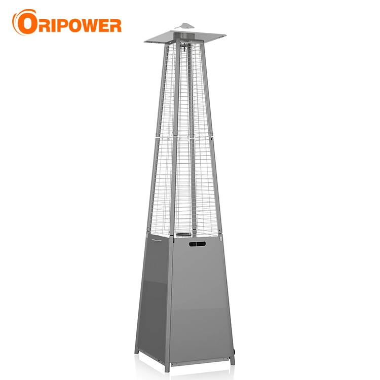 2.2m Glass Tube Stainless Steel Tall Patio Heater, 11.2kw High-Power, Standing Heater