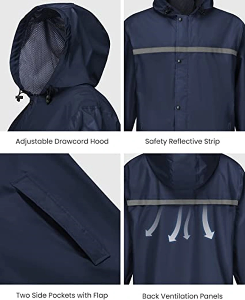 Waterproof Raincoat Outdoor Hiking Labor Insurance Siamese Rain Poncho PVC Polyester Rainwear