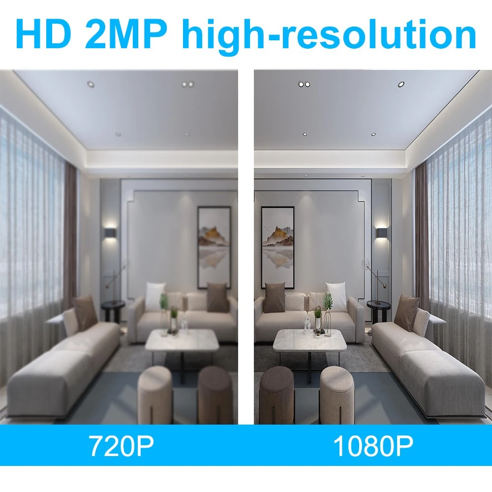 Résolution Full HD 2MP Ahd/tvi/CVI/CVBS analogique pleine couleur haute définition de la vision de nuit de l'objectif de 2,8 mm IP66 étanche Caméra dôme Poe