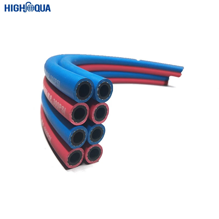 Grade T Heat Resistant Twin Welding Rubber Hose for Gas