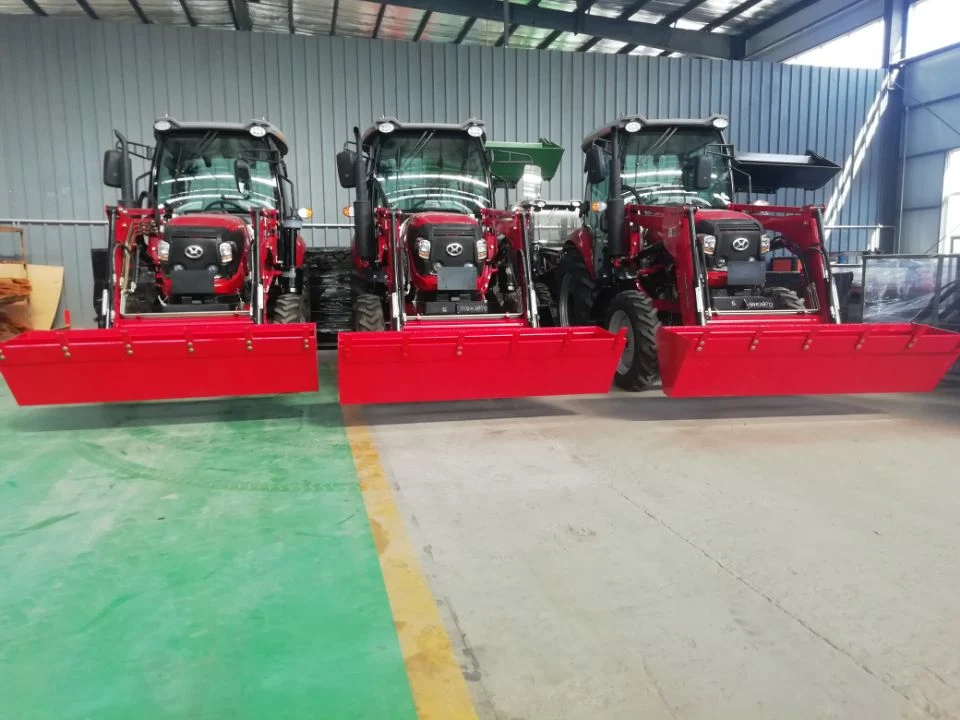 Trator agrícola DE 50 HP, 60 HP, 70 HP fabricado em Huaxia com carregador frontal