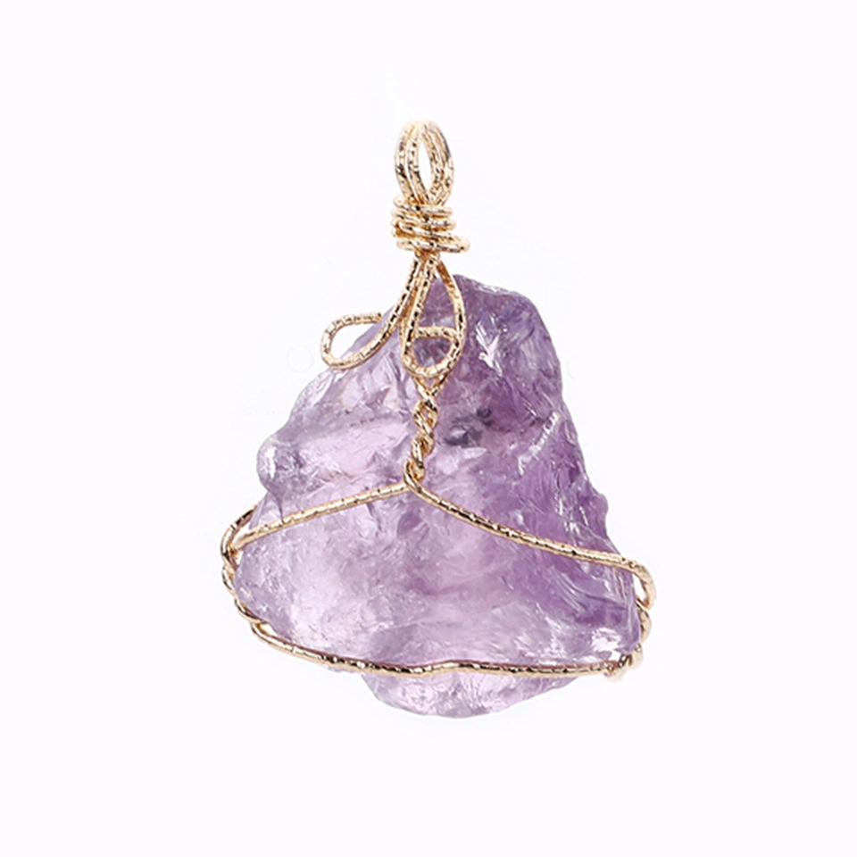 Irregular Gemstone Accessories Natural Stone Pendant Quartz Pendant Necklace