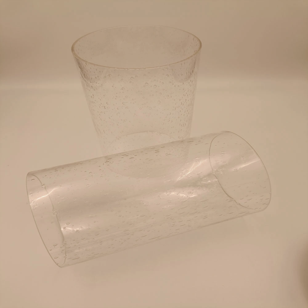 Custom Size Borosilicate 3.3 Cylinders Lamp Shade Glass Tube with Air Bubbles