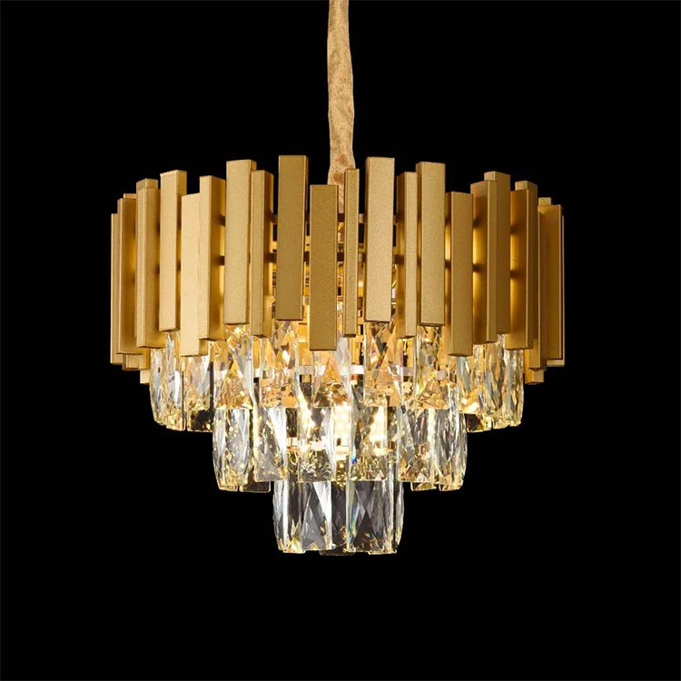 Modern Interior Hotel Decorative Lighting Crystal Aluminum LED Chandelier