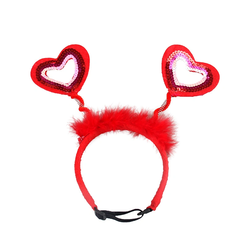 Christmas Festival Pet Hair Accessory Hair Loop Cute Heart Headband