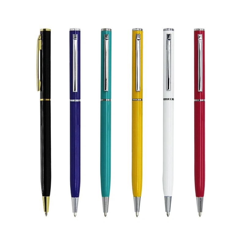 Promotional Hotel Ball Point Pen Slim Ball Pen with Logo for Office