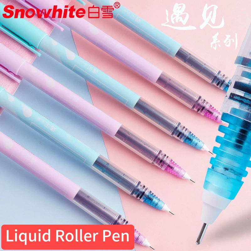 School Supply Office Gel Pen Gift Snowhite Roller Pen Gel Pen Logo Pen Color Set