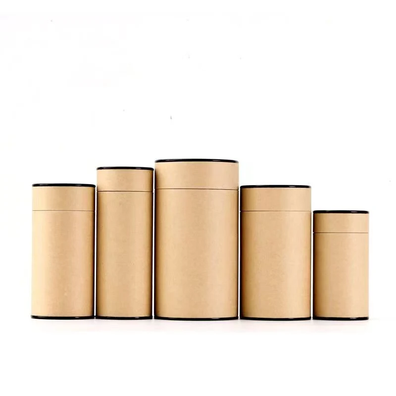 Promoção latas de papel Kraft Atacado Retro Portable Tea boxes Custom Caixa de oferta