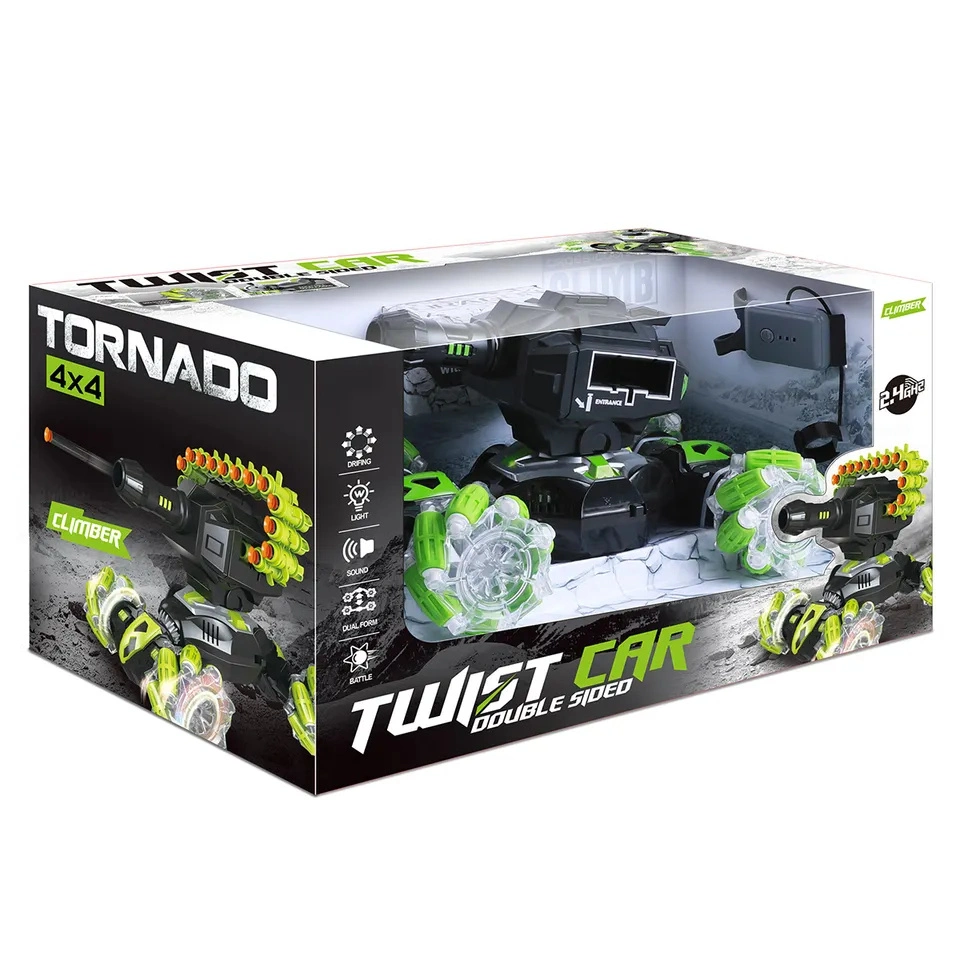 Water Bomb Twist RC Car with Light and Music (Double Remote Watch)